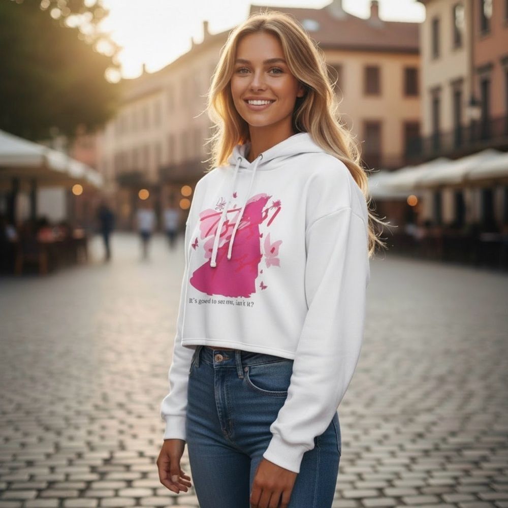✔️ WICKED Glinda Cropped Hoodie “Toss Toss” It’s good to see me, isn’t it?